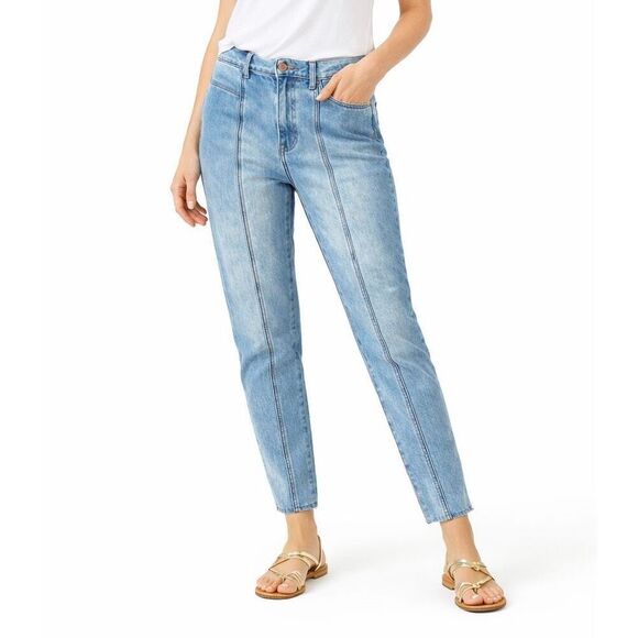 Express Denim - Express super high rise skinny seam front raw hem jeans 4